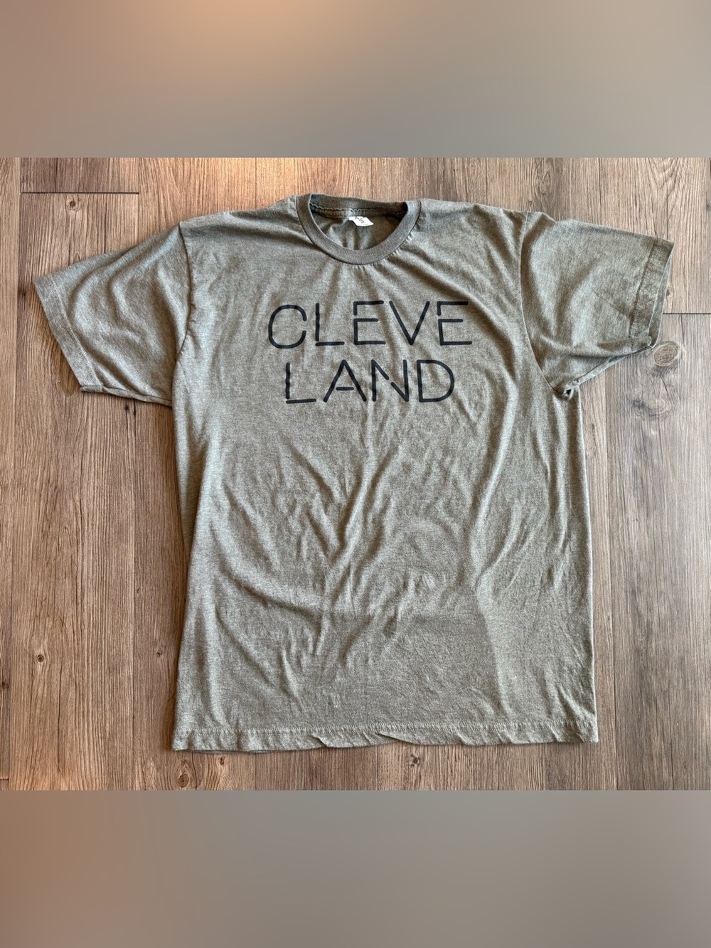 CLE Clothing Co. Men’s Large 'CLEVELAND' Olive Green Graphic Tee